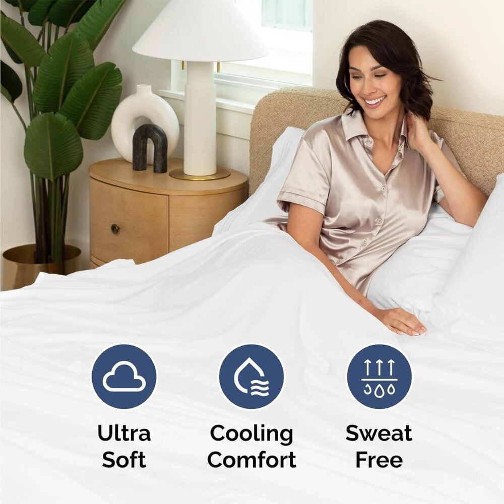 Queen Size 4 Piece Sheet Set - Comfy Breathable & Cooling Bed Sheets Set - Hotel - Picture 4 of 8